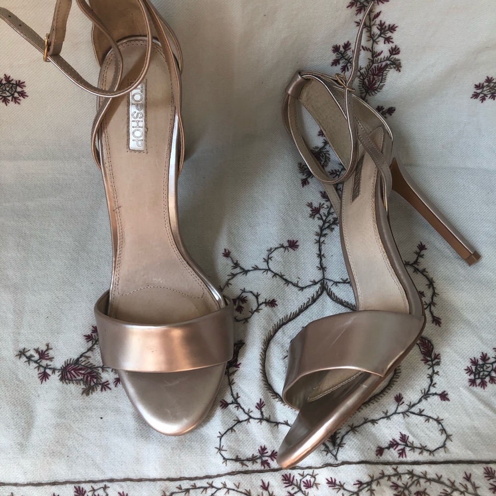 Topshop rosegold heels